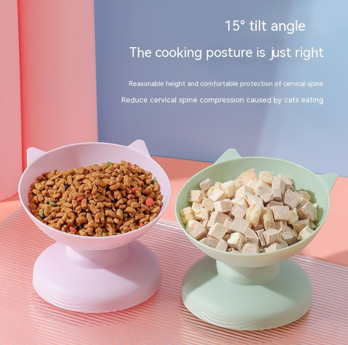 Anti-Vomit Ergonomic Tilted Pet Bowl